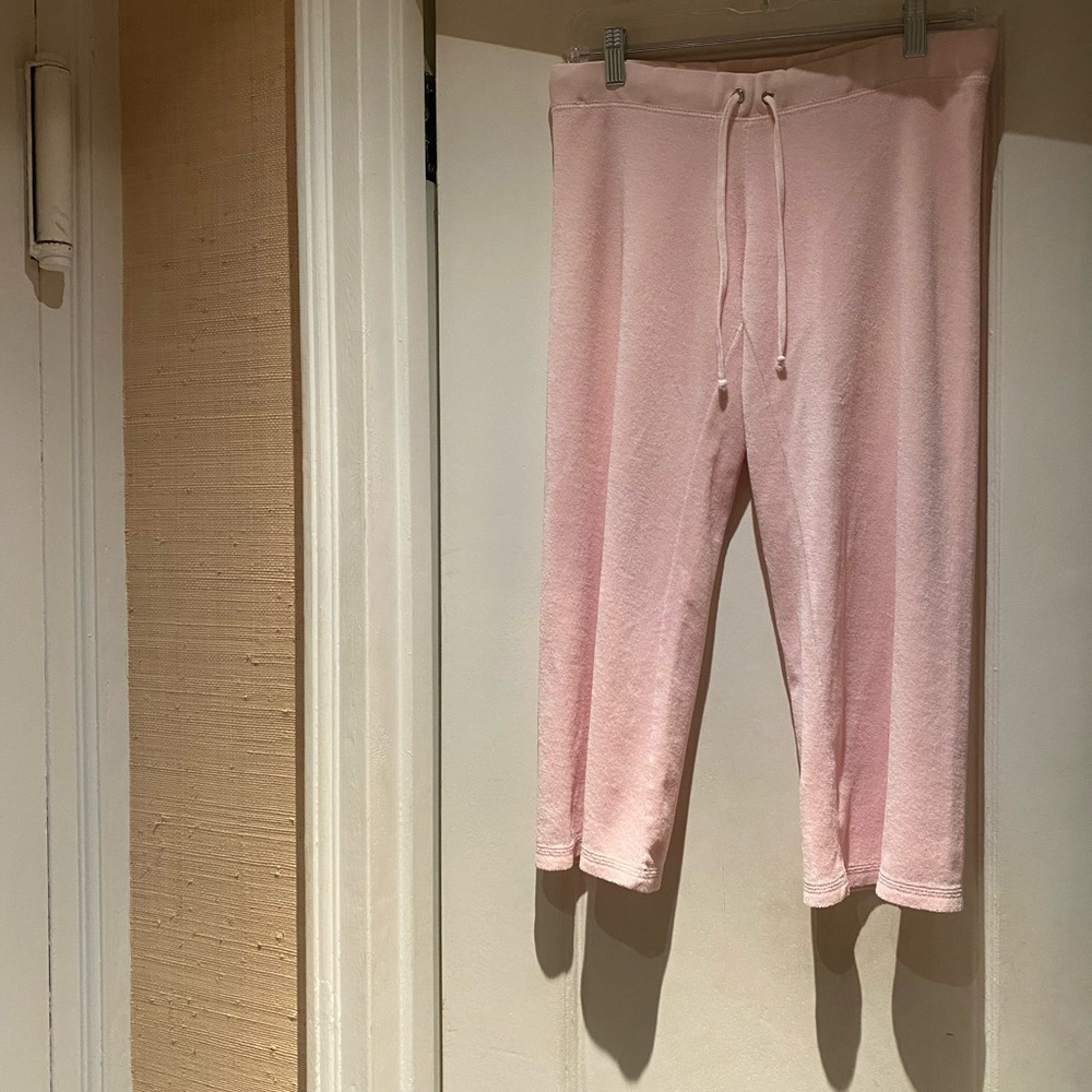 Vintage Y2K Baby Pink Terry Cloth Juicy Couture Pull On Pant 👑💕